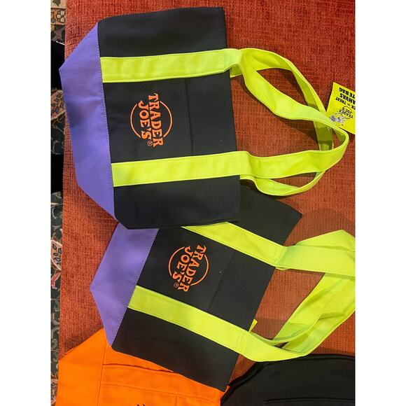 PAIR-(2) Trader Joe's Mini Halloween Totes-NWT - Picture 2 of 4